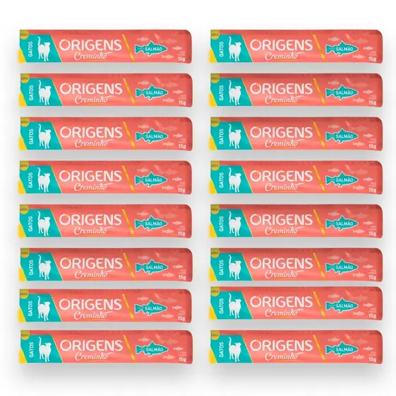 kit 6x Petisco Origens Creminho Salmão para Gatos - 60g - 24 unidades