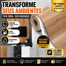 Papel de Parede 3D 10 METROS x 45CM Adesivo Autocolante Envelopamento Móveis Lavável Madeira Mármore