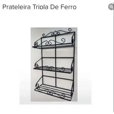 Suporte 3 Andares de Ferro / Suporte porta Temperos Multiuso