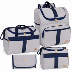 Bolsa Maternidade Kit 04 peças Bolsa G + Bolsa P+ Mochila e Trocador Harmonia
