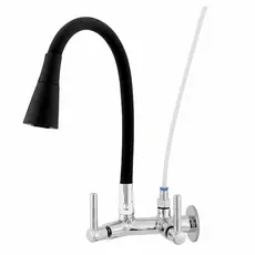 Torneira Cozinhal Flexivel Duplo Jato Com Adapatador e Mangueira Para Filtro Purificador De Agua