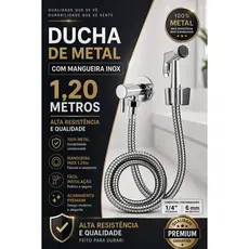 Link Metais, Ducha Higienica De Metal 1,20 Metros, Duchinha De Mao, Bide Banheiro Inox