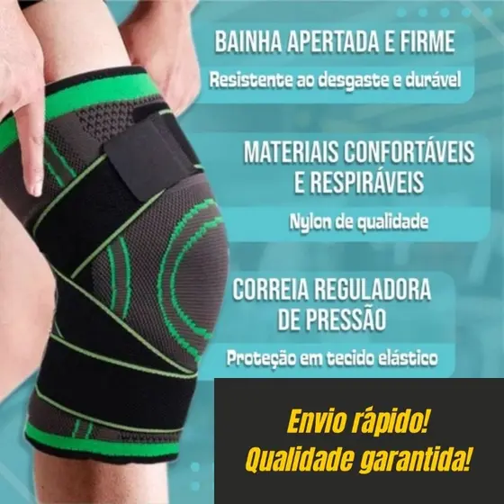 Joelheira De Compressão Ortopédica com faixa dupla