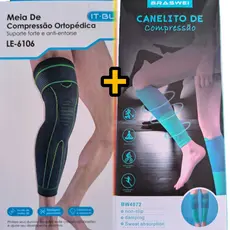 Joelheira Meia De Compressão Ortopédica Para Joelho Articulação Esporte Corrida Academia