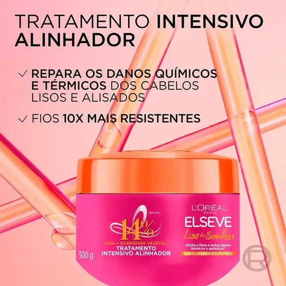 MÁSCARA ELSEVE LISO DOS SONHOS INTENSIVO ALINHADOR 300Go