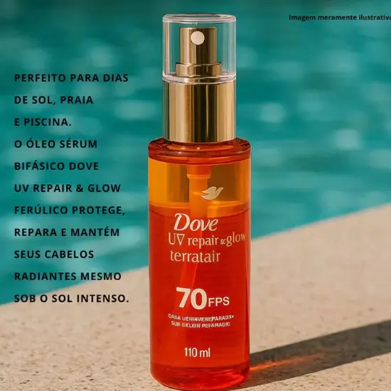 Óleo e Sérum Bifásico Dove UV Repair Glow Ferúlico 110ml