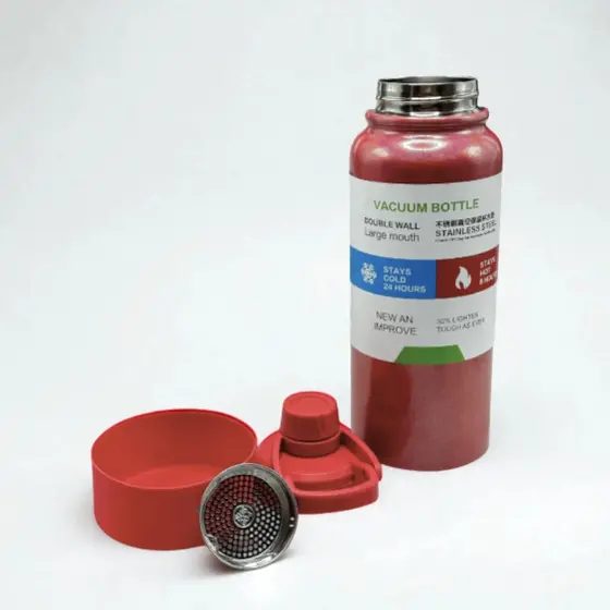 Garrafa Térmica Brilhante 1000ml Esportiva E Resistente Com Filtro De Inox