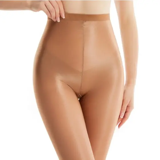 Meia Calça Feminina 70D Anticelulite Bronzeado Brilhante Tamanho Único