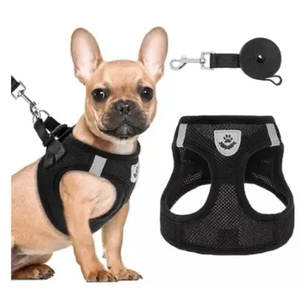 Peitoral Para Pets Cachorro Gato Nylon Refletivo Respirável E Ajustável