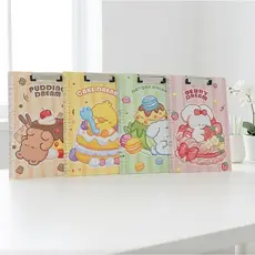 Prancheta A4 Fofa Kawaii com Régua Lateral Presilha Metálica para Folhas Escolar e Escritório