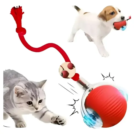 Bolinha Elétrica Interativa Brinquedo Inteligente Pet Rolamento Automático Recarregável