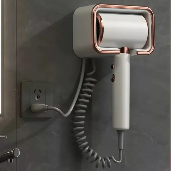 Secador De Cabelo 1200w Potente De Parede Branco 110/220V