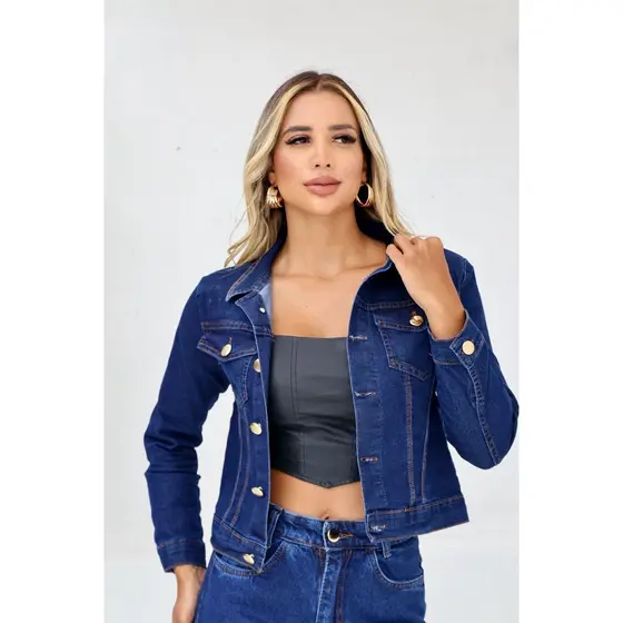 Jaqueta Jeans Feminina - Linha Premium com barra