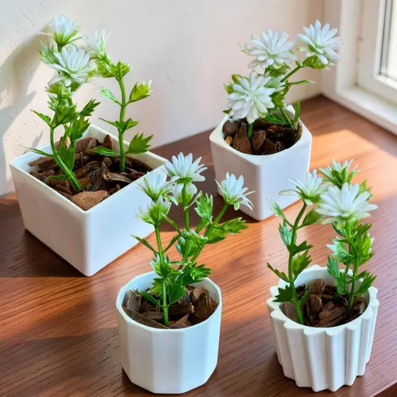 Kit 4 Vasinhos Decoração com Plantinhas