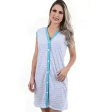 Camisola Regata Aberta Roupa de Dormir Pijama , Amamentação Gestante Pós Cirúrgica
