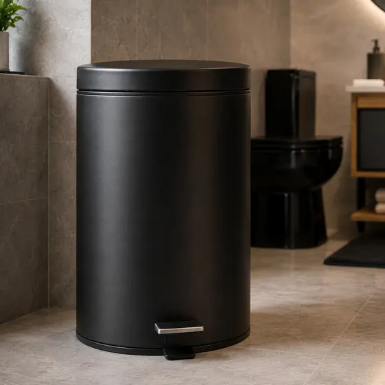 Lixo Lixeira com Pedal e Tampa 12 Litros Inox Cores Banheiro Cozinha Cesto de Lixo Casa Escritório