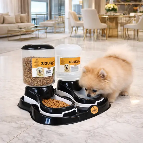 Comedouro Bebedouro 2 em 1 Pet Gato Cachorro Kit Pet Injet