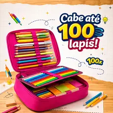 Estojo De Lápis De Grande Capacidade Camada