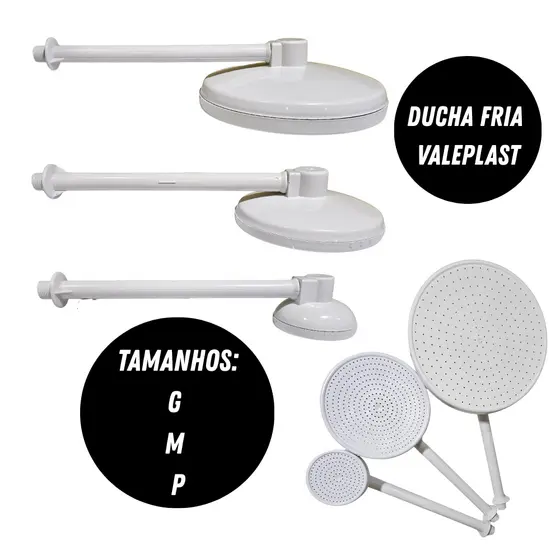 Ducha Fria Chuveirão Gelado Grande Para Piscina Quintal Casa de Praia e Jardim P M G Valeplast