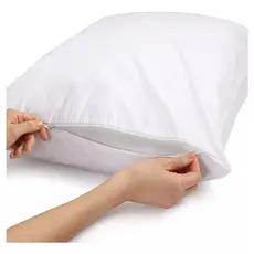 Kit 6 fronha impermeável anti - ácaro Cor Branco com zíper 70cm x 50cm Promoção