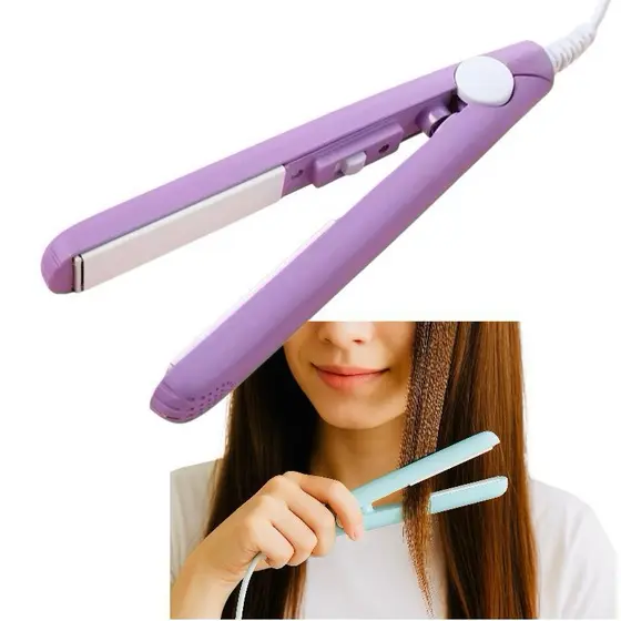 Mini Chapinha Prancha De Cabelo Pequena Portátil Chapinha Profissional Com Case Transporte Bivolt