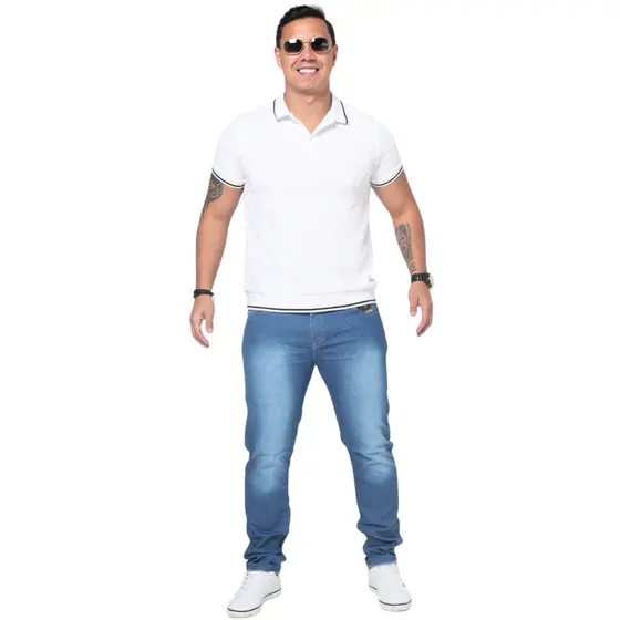 Calça Jeans Masculina com Elastano Premium - Conforto,Flexibilidade e Estilo no Dia a Dia