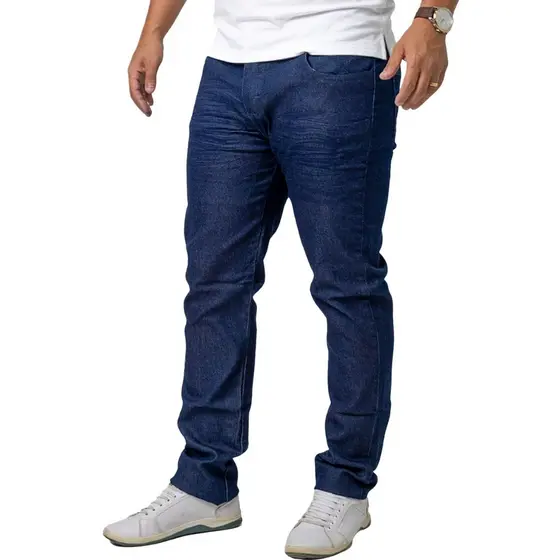 Calça Jeans Masculina SLIM FIT AZUL ESCURO Confortável  - MARCA LIONS JEANS COM ELASTANO PREMIUM