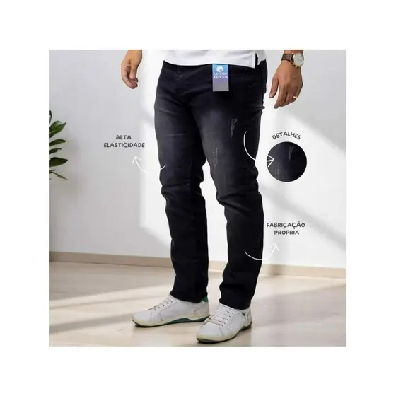 Calça Masculina Jeans Slim Fit Tradicional Elastano Premium - Lions Jeans -  Casual Presente Ideal