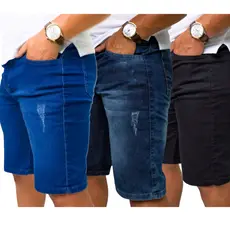Conjunto de 3 Bermudas Jeans Masculinas – Alta Qualidade e Conforto| Lions Jeans