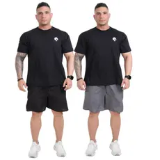 Kit 2 Bermudas Masculina Dry Fit Premium | Confortável Slim Fit | Academia Não Transparente - Lion