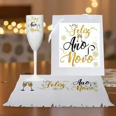 1 Kit DIA DAS MÃES, Taça Champanhe DIA DAS MÃES. Taça Mãe, Taça Ano Novo, Kit Feliz Ano Novo