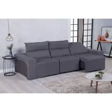 Capa de Sofá Retrátil 3 Lugares Protetora e Ajustável Liso em Malha Gel Soft Luxo