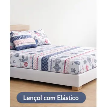 Jogo De Lençol Casal 3 Peças C/ Elástico Ajustável Microfibra  Estampado