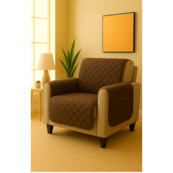 Capa Para Sofá Poltrona 1 Lugar Matelado Cadeira Do Papai Com Bolso Lateral