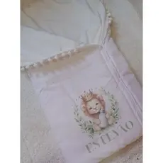 Saco de Dormir Bebe Personalizado com nome Inverno Menina/Menino Charutinho EnrolarBebe/100% algodão