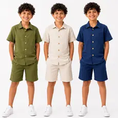 Conjunto Infantil Mauricinho linho de menino 2 a 14 anos Conjunto infantil menino Roupa infantil ROUPA MENINO