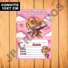 CONVITE ANIVERSÁRIO SKY (PATRULHA CANINA)
