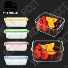 Pote de Vidro Refratário 1040ml com Tampa Hermética Freezer e Micro-ondas