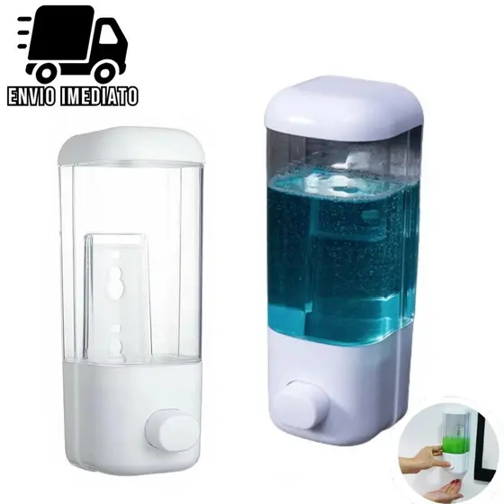 Dispenser de Parede para Álcool Gel Saboneteira Detergente Sabonete Líquido Suporte de Parede
