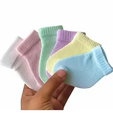 Kit 12 Meias Bebê RN Recem Nascido Essencial p/ Enxoval e Saída Maternidade 0-6 meses