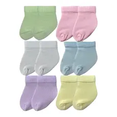 Kit 16 Meias Bebê RN Recem Nascido Essencial p/ Enxoval e Saída Maternidade 0-6 meses
