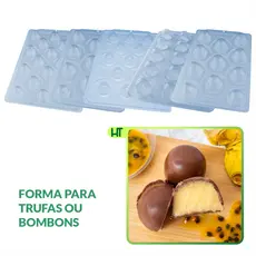 Forma para Trufas ou Bombons BWB - Forma para Chocolate - Especial 3 Partes