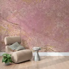 Papel de Parede Pedra Mármore com Tons de Rosa