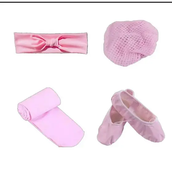 Kit Ballet Acessórios/ Faixinha + Redinha + Sapatilha + Meia calça (infantil) *ENVIO IMEDIATO* 🚚