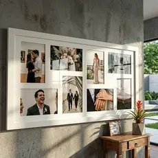 quadros decorativos  8 fotos 10X15 porta retrato decoração elegante de parede escolha o modelo