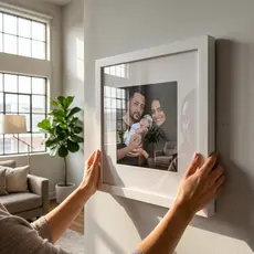 Porta Retrato Quadro Decorativo Moderno 23cm P/ Foto 10cm Com Vidro Acrílico Decoração Sala Quarto