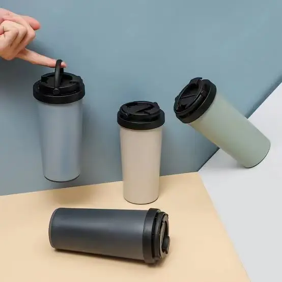 Copo térmica  480ML com Ventosa Base de Sucção Escritório Academia Anti Queda