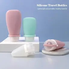 Kit Viagem 3 Frasco Portátil De Silicone Para Viagem Shampoo Lavagem Do Corpo Loção Refilável