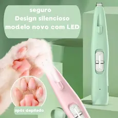 Máquina de Tosa Recarregavel Com Lanterna LED  Aparador De Pelos Cortador Pet Pata Olhos Orelha Cão Gato Profissiona