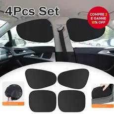 4PCS Persiana Automática de Janela de Carro com Isolamento Térmico e Bloqueio UV, Cortina de Privacidade, Tampa Lateral